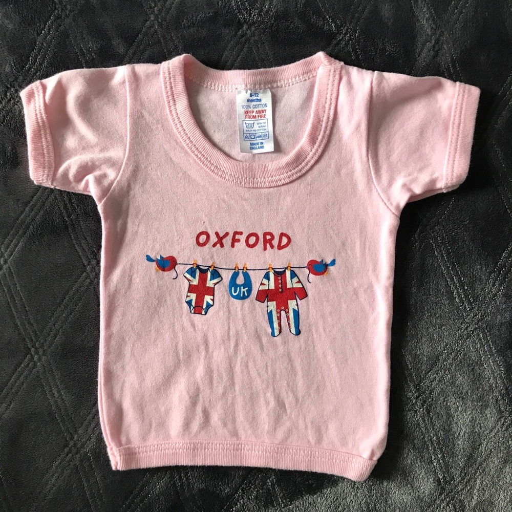 Oxford, UK | Baby T-Shirt | Pink | 6-12 Months